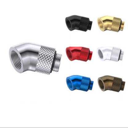Bykski 45° Rotary Fitting, 45 Degree Adapter With One-side Rotatable Connector, G1/4" Elbow Water Cooling Fitting, B-RD45-X