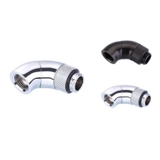 Bykski 90 Degree Fittings, Boutique Diamond Pattern, Zigzag Rotatable Fittings, B-RD90-SK