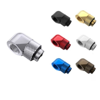 Bykski 90° Rotary Fitting, 90 Degree Adapter With One-side Rotatable Connector, G1/4" Elbow Water Cooling Fitting, B-RD90-X