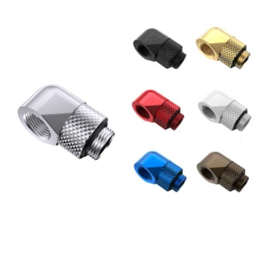 Bykski 90° Rotary Fitting, 90 Degree Adapter With One-side Rotatable Connector, G1/4" Elbow Water Cooling Fitting, B-RD90-X