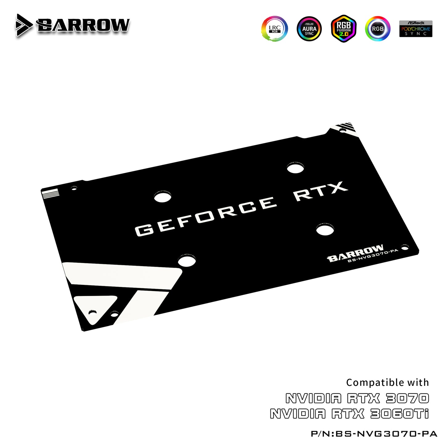 Barrow 3070 3060ti GPU Water Block For NVIDIA Founder Edition RTX3070 3060ti, GPU Cooler, PC Water Cooling, BS-NVG3070-PA