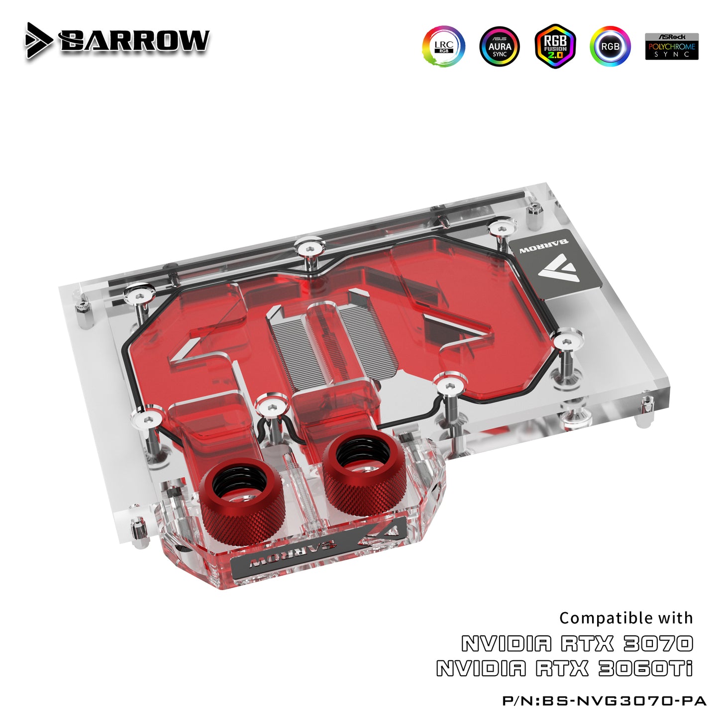 Barrow 3070 3060ti GPU Water Block For NVIDIA Founder Edition RTX3070 3060ti, GPU Cooler, PC Water Cooling, BS-NVG3070-PA