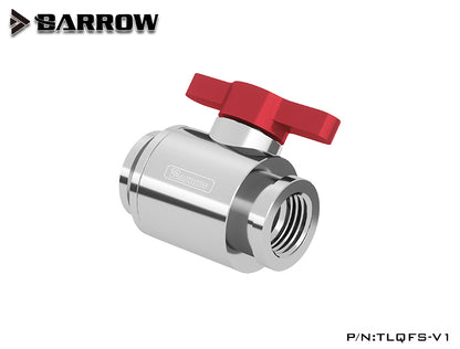 Barrow Mini Ball Valves, Multiple Colour Aluminium Handle, Female To Female Water Cooling Valve, TLQFS-V1