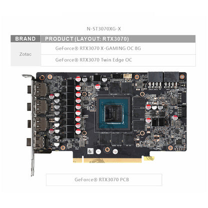 Bykski 3070 GPU Water Cooling Block For ZOTAC GeForce RTX3070 X-GAMING, Liquid Cooling Cooler For Graphics Card, N-ST3070XG-X