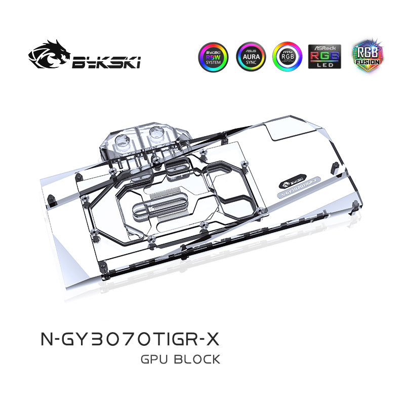 FormulaMod Bykski RTX 3070Ti full-cover GPU waterblock — silent local AI workload cooling (view 4)