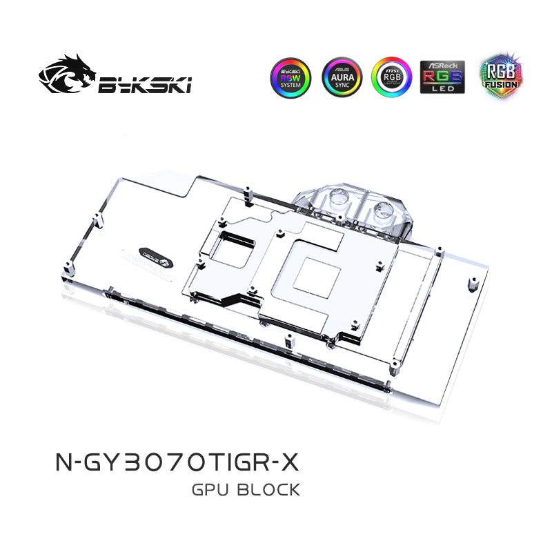 FormulaMod Bykski RTX 3070Ti full-cover GPU waterblock — silent local AI workload cooling (view 6)