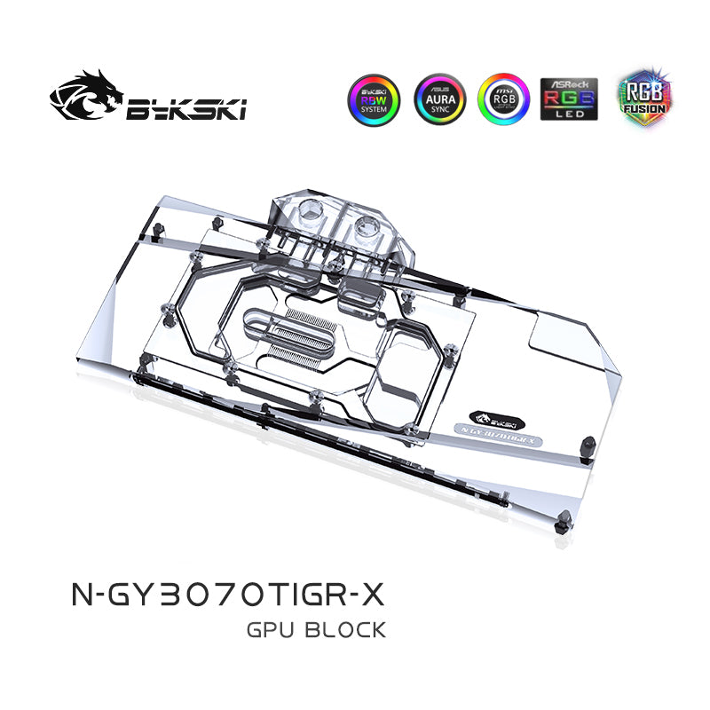 FormulaMod Bykski RTX 3070Ti full-cover GPU waterblock — silent local AI workload cooling (view 5)