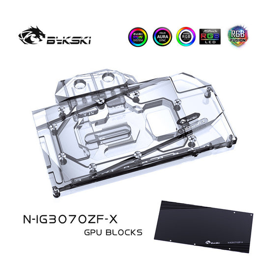Bykski GPU Water Cooling Block For Colorful RTX 3070 Battle-AX 8G, Graphics Card Liquid Cooler System, N-IG3070ZF-X