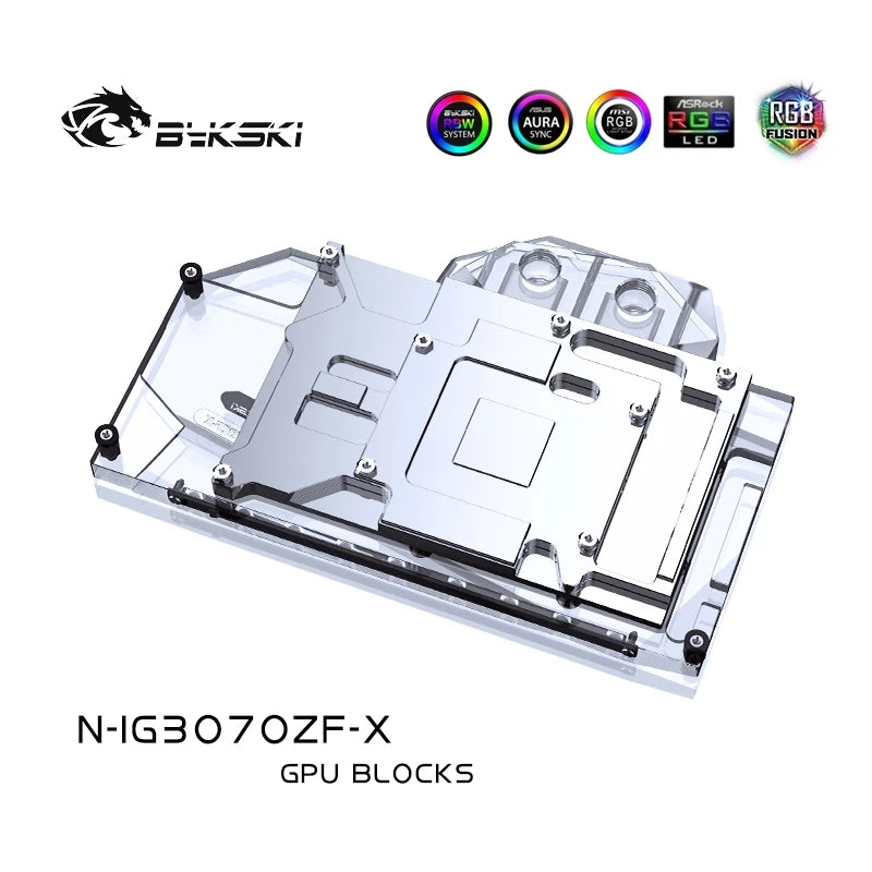Bykski GPU Water Cooling Block For Colorful RTX 3070 Battle-AX 8G, Graphics Card Liquid Cooler System, N-IG3070ZF-X