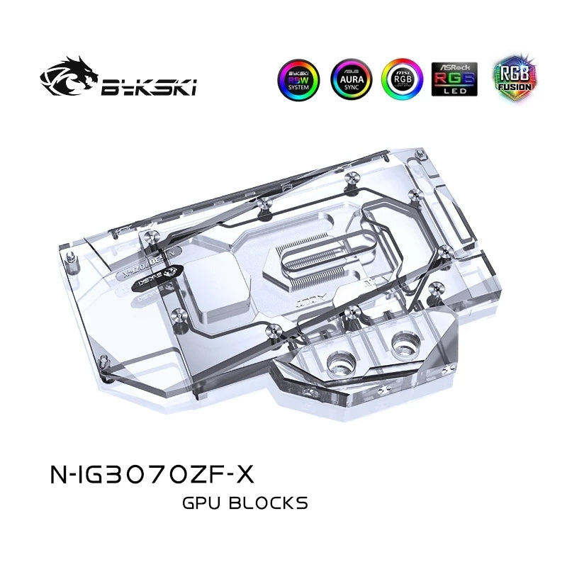 Bykski GPU Water Cooling Block For Colorful RTX 3070 Battle-AX 8G, Graphics Card Liquid Cooler System, N-IG3070ZF-X