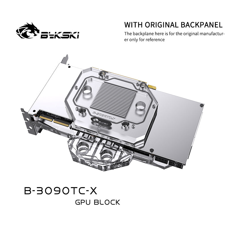 Bykski RTX 3090 GPU Backplane Water Block B-3090TC-X For All 3090 Series Graphic card, Mining Cooling Back plate Block Cooler