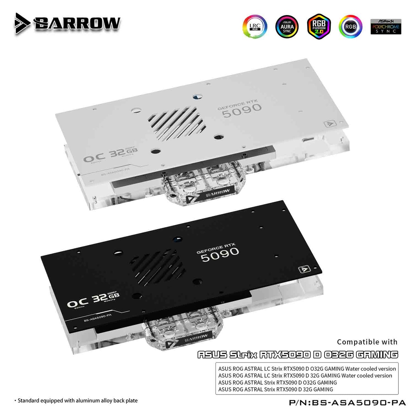 Barrow ASUS ASTRAL 5090 full coverage video card cold head cooler BS-ASA5090-PA