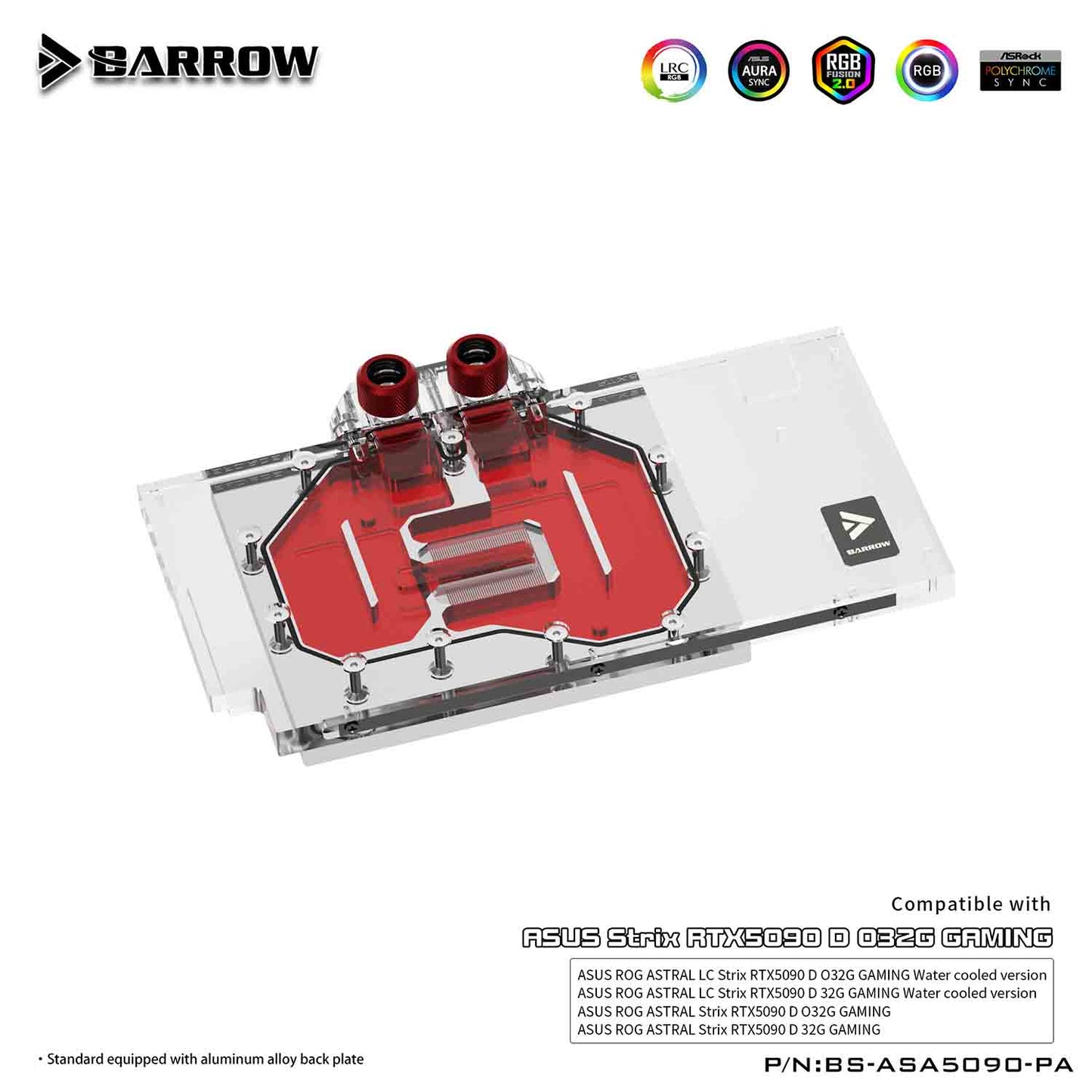Barrow ASUS ASTRAL 5090 full coverage video card cold head cooler BS-ASA5090-PA