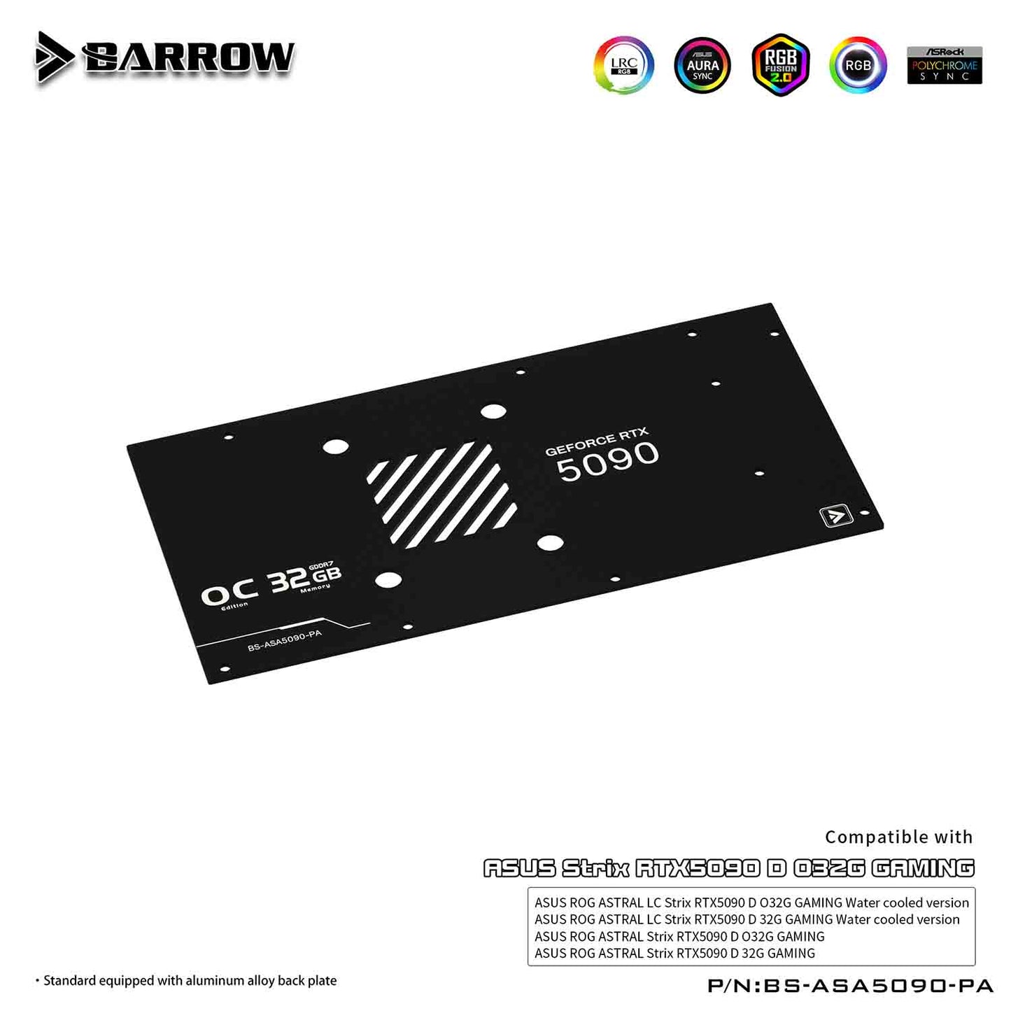 Barrow ASUS ASTRAL 5090 full coverage video card cold head cooler BS-ASA5090-PA