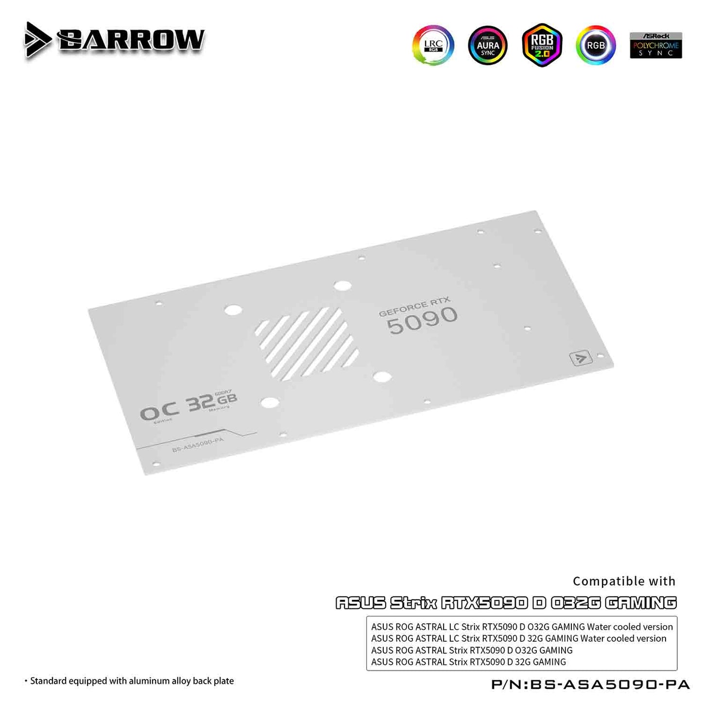 Barrow ASUS ASTRAL 5090 full coverage video card cold head cooler BS-ASA5090-PA