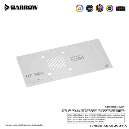 Barrow ASUS ASTRAL 5090 full coverage video card cold head cooler BS-ASA5090-PA