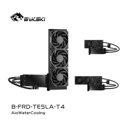 Bykski All-in-one GPU Water Cooling, For NVIDIA TESLA T4 , Water Cooling System Liquid Cooler, 240 360 Radiator, B-FRD-TESLA-T4