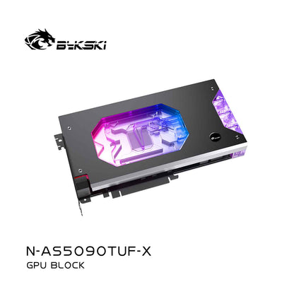 Bykski GPU Block For ASUS TUF Gaming GeForce RTX 5090,Full Cover With Backplate PC Water Cooling Cooler N-AS5090TUF-X