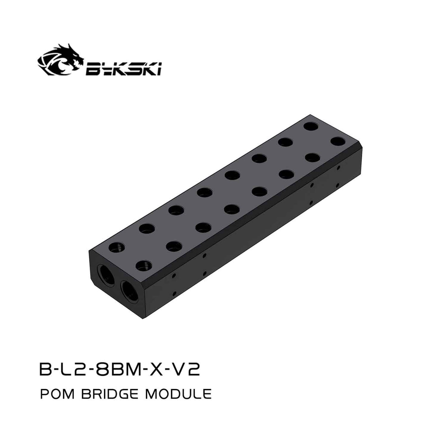 Bykski Multi Graphics Card Bridge Module, Waterway POM Connection For 4/6/8/10 Way Parallel Flow Distributor for Custom Liquid Cooling Loops，B-L2-6BM-X-V2