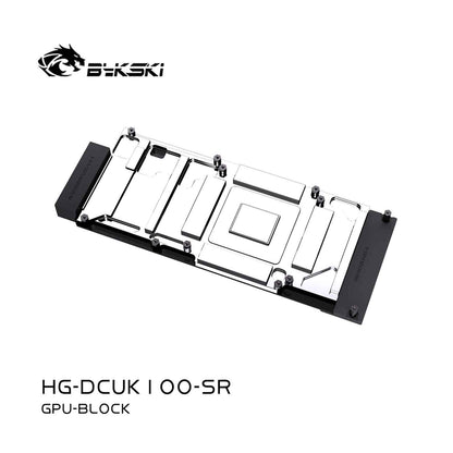 Bykski GPU Block For HYGON DUCK 100, High Heat Resistance Material POM + Full Metal Construction, Full Cover GPU Water Cooling Cooler Radiator Block HG-DCUK100-SR