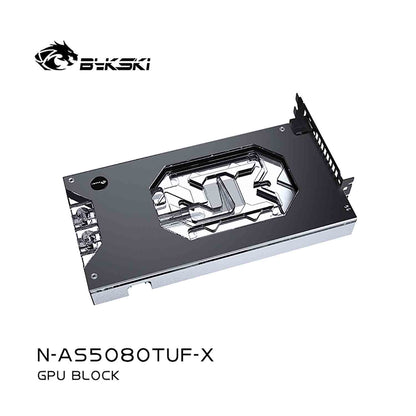 Bykski GPU Water Block For ASUS TUF RTX5080 O16G GAMING , Full Cover With Backplate PC Water Cooling Cooler, N-AS5080TUF-X