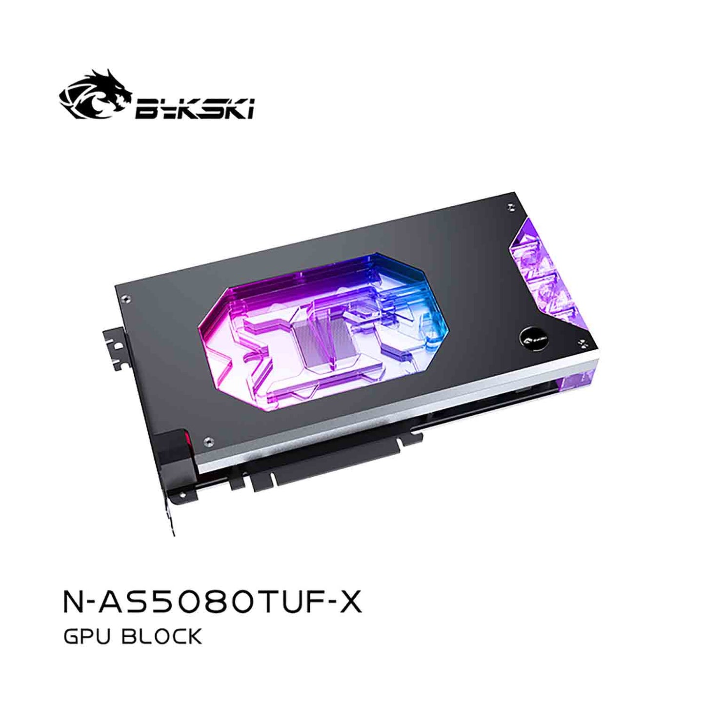 Bykski GPU Water Block For ASUS TUF RTX5080 O16G GAMING , Full Cover With Backplate PC Water Cooling Cooler, N-AS5080TUF-X