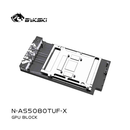 Bykski GPU Water Block For ASUS TUF RTX5080 O16G GAMING , Full Cover With Backplate PC Water Cooling Cooler, N-AS5080TUF-X