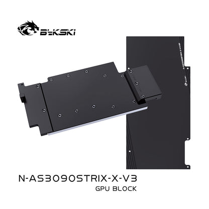Bykski GPU Water Cooling Block For Asus ROG Strix RTX 3090/3080Ti/3080 Gaming, Graphics Card Liquid Cooler System, N-AS3090STRIX-X-V2 N-AS3090STRIX-X-V3