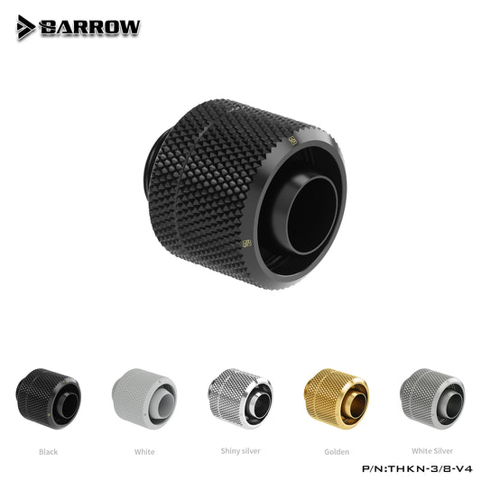 Barrow 10x16mm Soft Tube Fitting, 3/8"ID*5/8"OD G1/4" Compression Connector, Water Cooling Soft Tubing Compression Adapter, THKN-3/8-V4