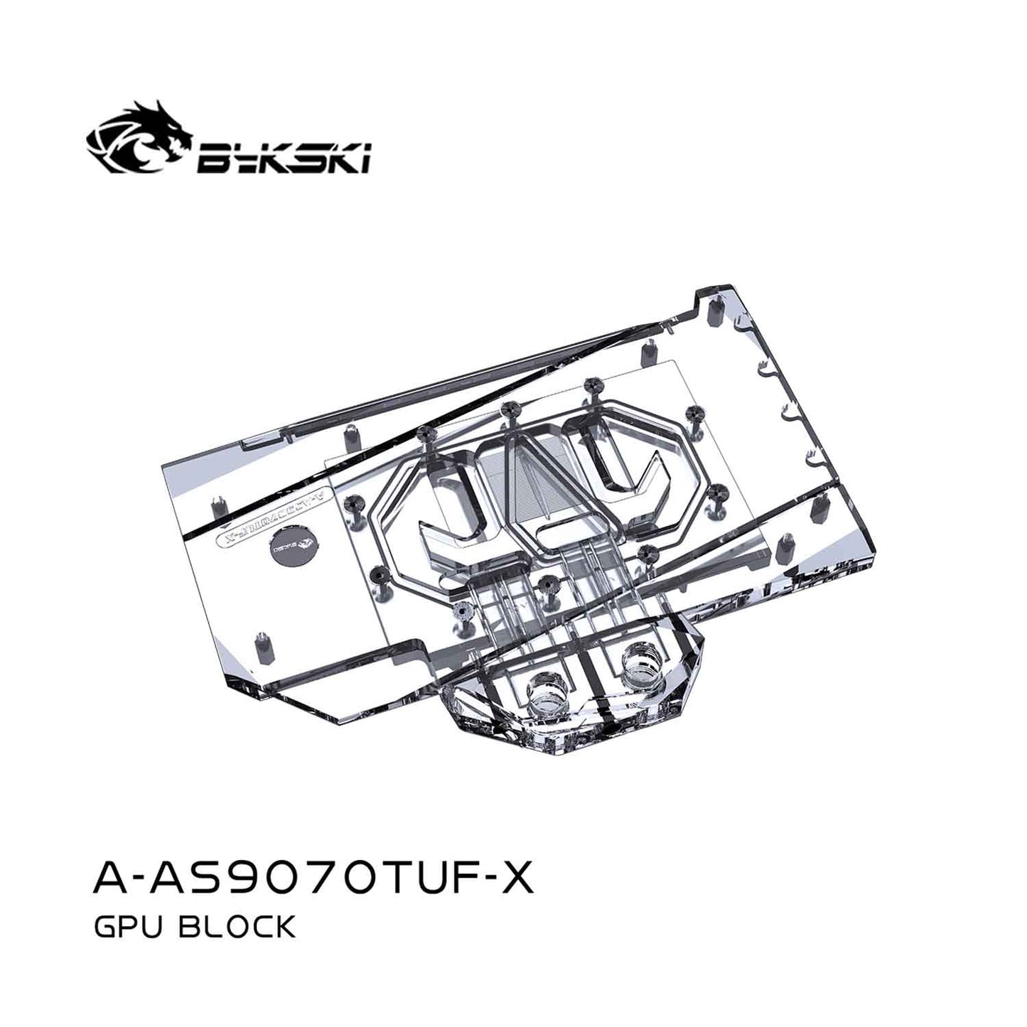 Bykski GPU Water Block For ASUS TUF RX9070/ORX9070XT O16G GAMING , Full Cover With Backplate PC Water Cooling Cooler,  A-AS9070TUF-X