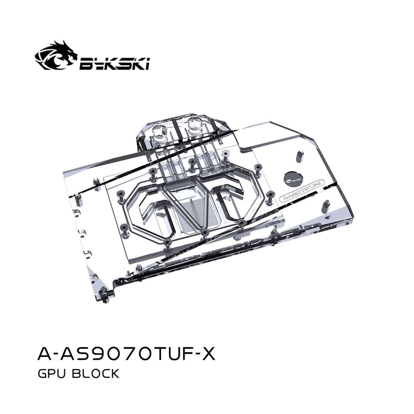 Bykski GPU Water Block For ASUS TUF RX9070/ORX9070XT O16G GAMING , Full Cover With Backplate PC Water Cooling Cooler,  A-AS9070TUF-X