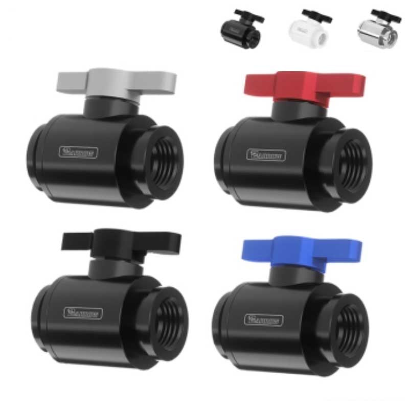 Barrow Mini Ball Valves, Multiple Colour Aluminium Handle, Female To Female Water Cooling Valve, TLQFS-V1