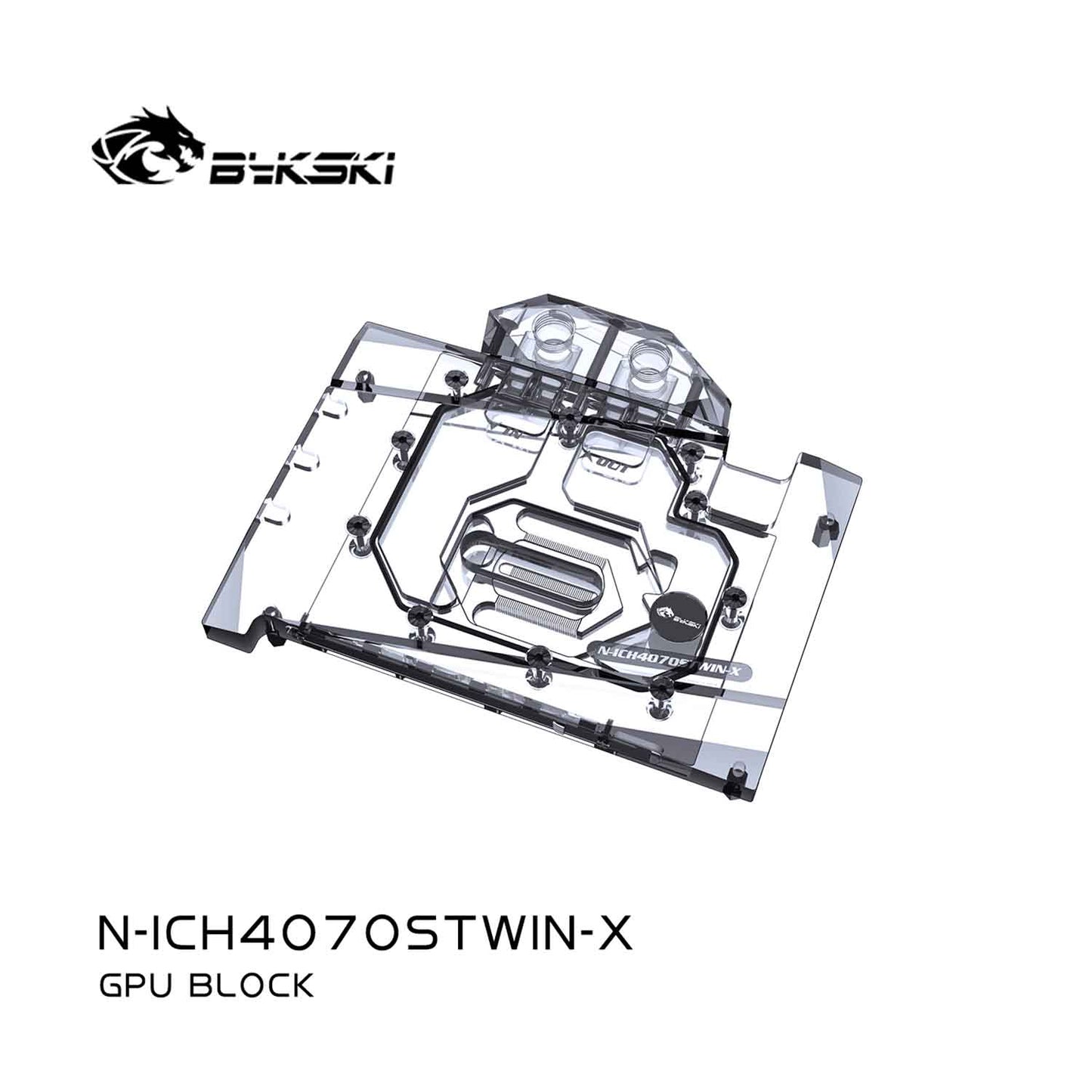 Bykski GPU Block For INNO3D GeForce RTX4070 SUPER TWIN X2,Full Cover With Backplate PC Water Cooling Cooler N-ICH4070STWIN-X