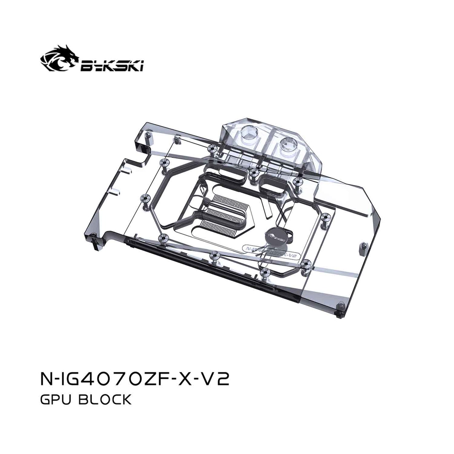 Bykski GPU Water Block For iGame GeForce RTX 4070 , Full Cover With Backplate PC Water Cooling Cooler, N-IG4070ZF-X-V2