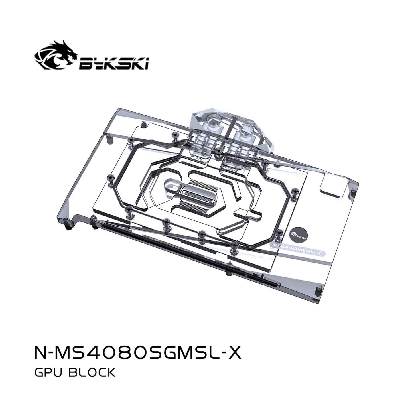 Bykski GPU Block For MSI GeForce RTX™ 4080 SUPER,Full Cover With Backplate PC Water Cooling Cooler N-MS4080SGMSL-X