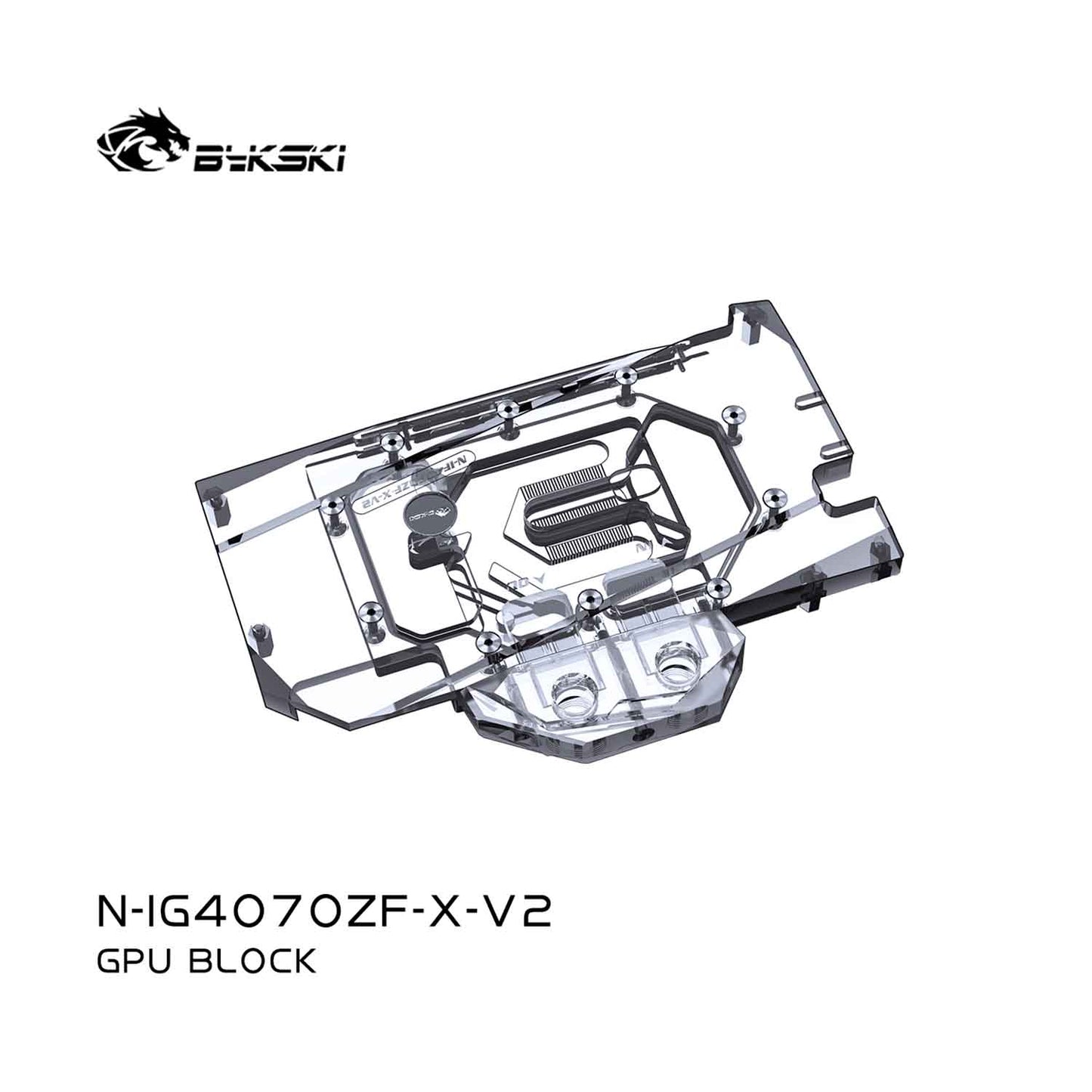 Bykski GPU Water Block For iGame GeForce RTX 4070 , Full Cover With Backplate PC Water Cooling Cooler, N-IG4070ZF-X-V2