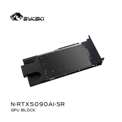 Bykski GPU Block For NVIDIA Geforce RTX5090 AI 32G, High Heat Resistance Material POM + Full Metal Construction, Full Cover GPU Water Cooling Cooler Radiator Block N-RTX5090AI-SR