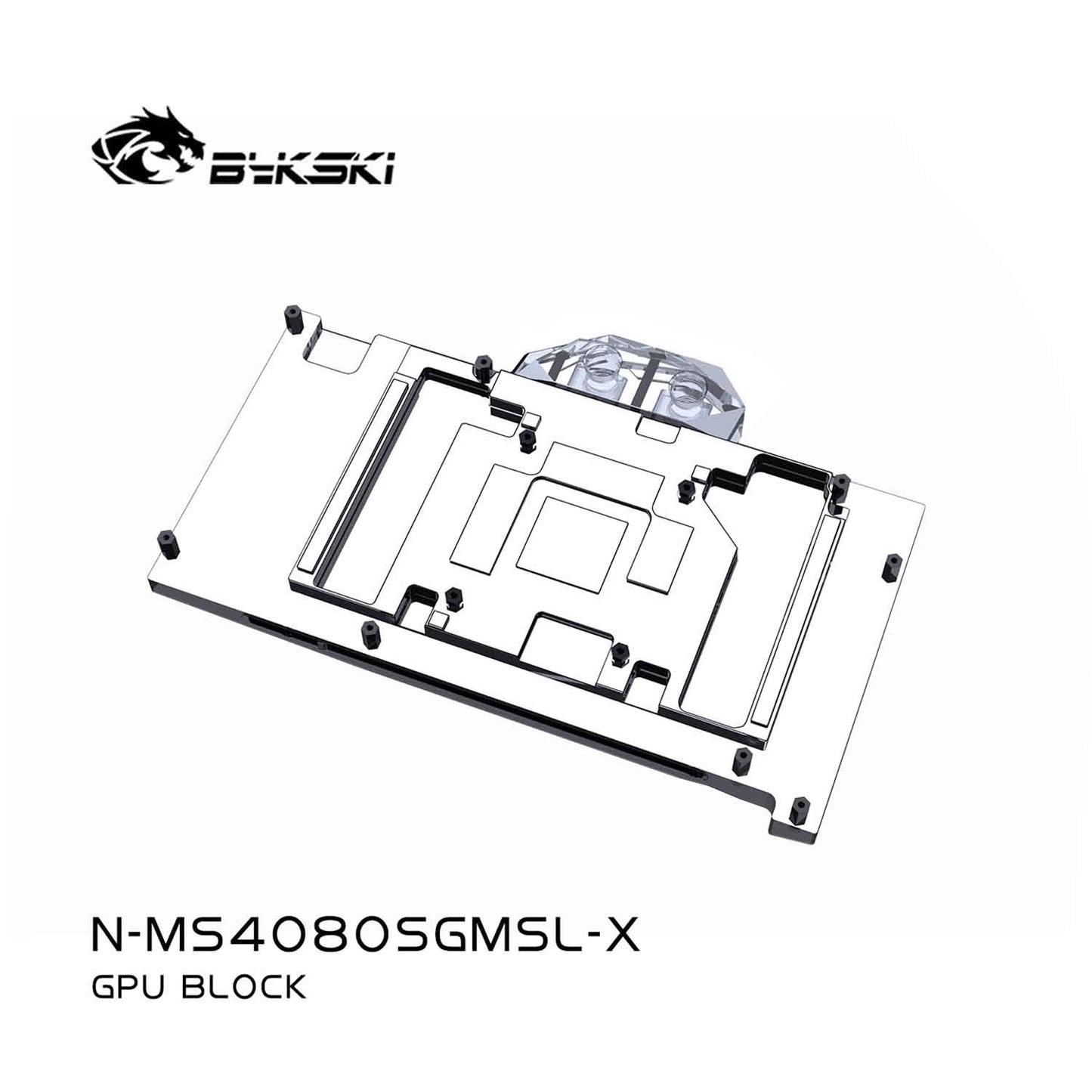 Bykski GPU Block For MSI GeForce RTX™ 4080 SUPER,Full Cover With Backplate PC Water Cooling Cooler N-MS4080SGMSL-X