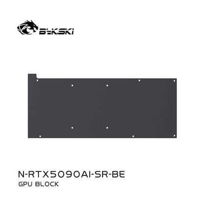 Bykski GPU Block For NVIDIA Geforce RTX5090 AI 32G, High Heat Resistance Material POM + Full Metal Construction, Full Cover GPU Water Cooling Cooler Radiator Block N-RTX5090AI-SR