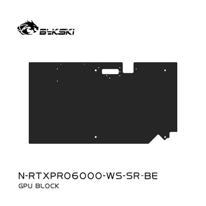 Bykski GPU Block For NVIDlA RTX Pro 6000, High Heat Resistance Material POM + Full Metal Construction, Full Cover GPU Water Cooling Cooler Radiator Block N-RTXPRO6000-WS-SR
