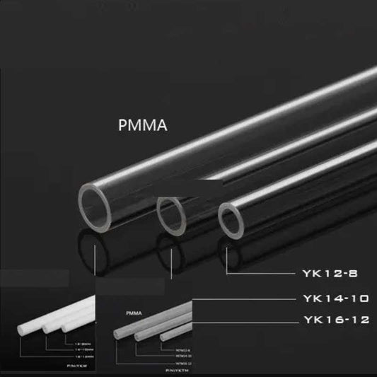 Barrow 500mm Transparent Acrylic Hard Tubes, High Quality 8*12mm/10*14mm/12*16mm Water Cooling Hard Tubes, YK1208 YK1410 YK1612