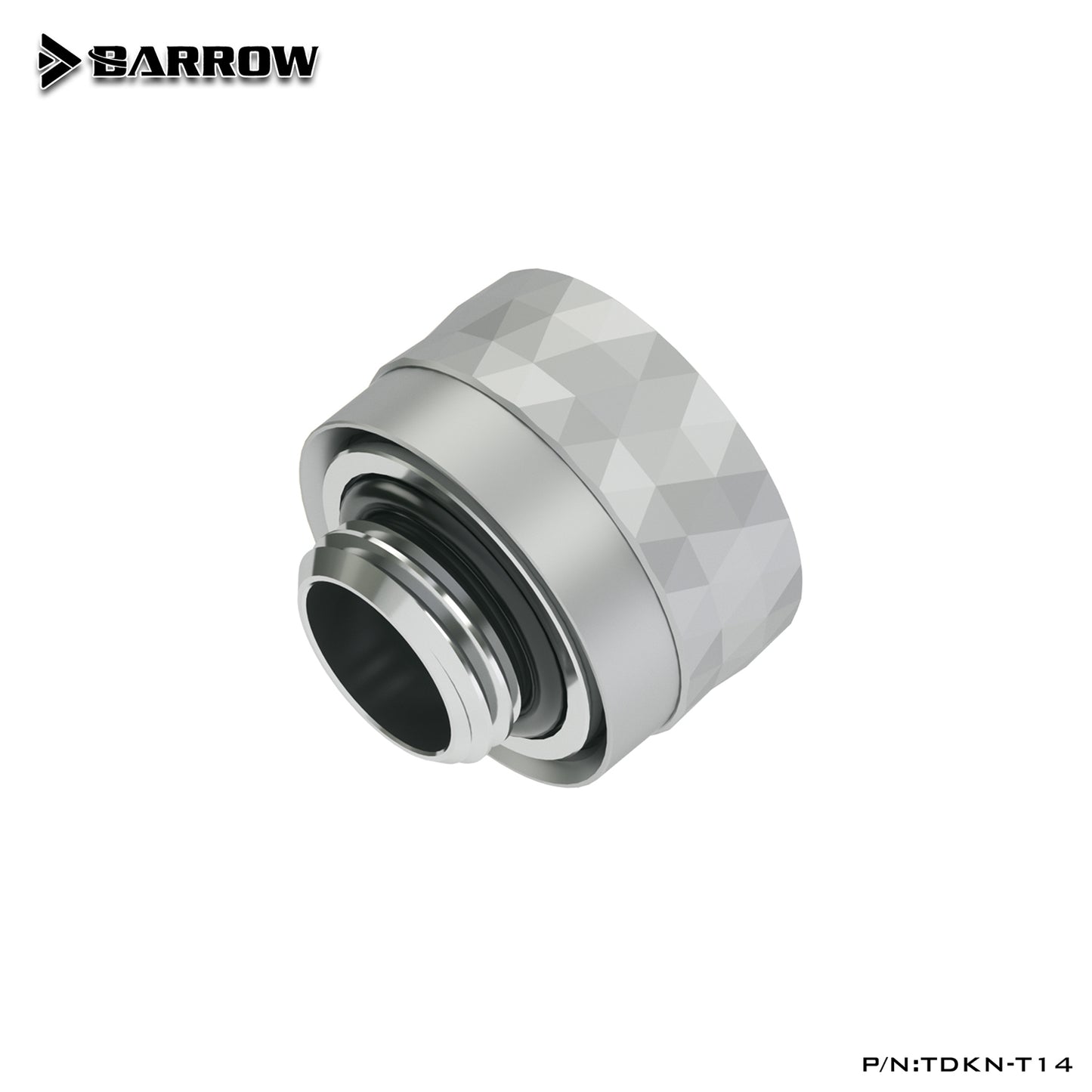 Barrow Choice Smooth OD14mm Hard Tube Fitting Hand Compression Fitting G1/4'' OD14mm Hard Pipe,TDKN-T14