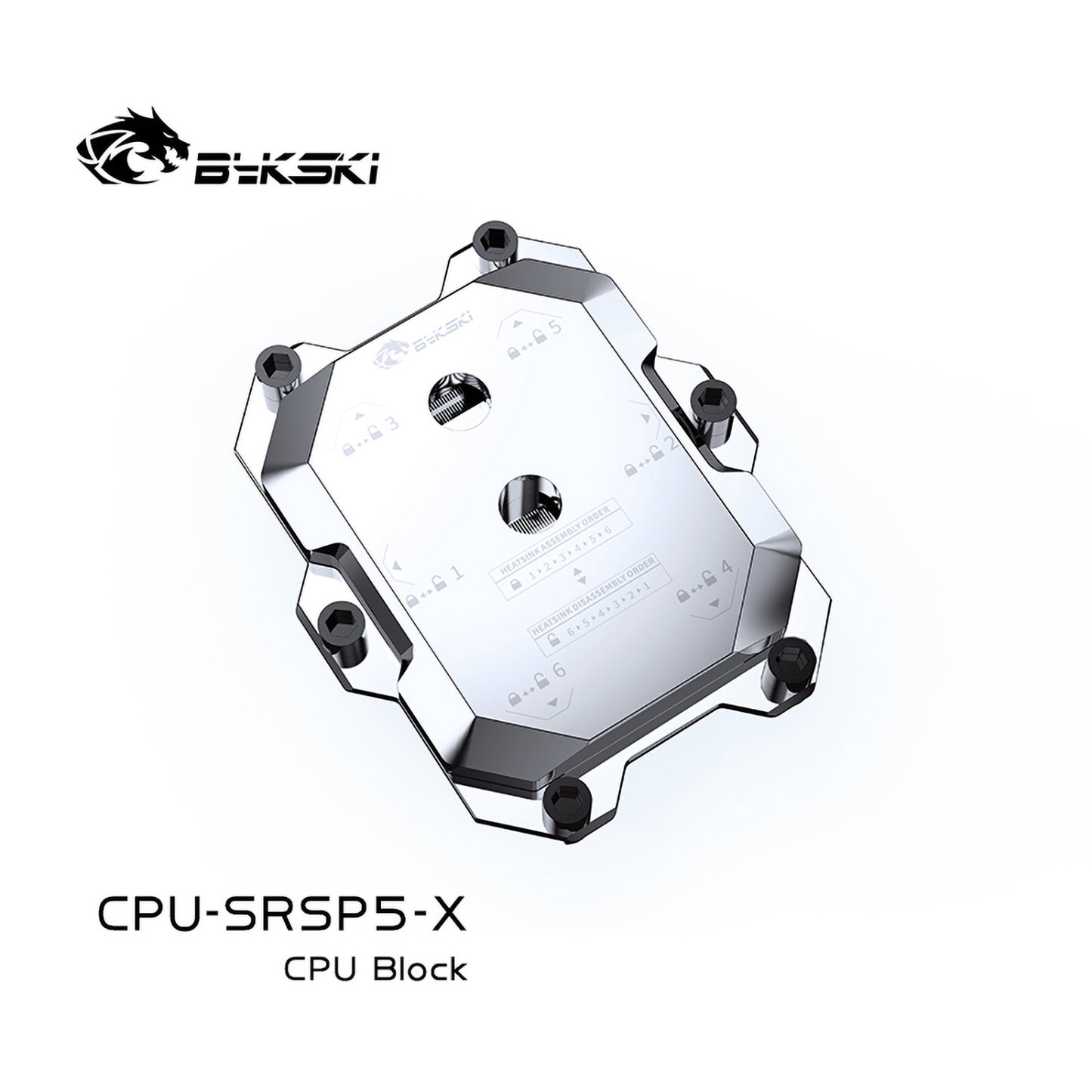 Bykski CPU block for AMD SP5 Server, AI Cloud Server, Water Cooling Cooler, CPU-SRSP5-X