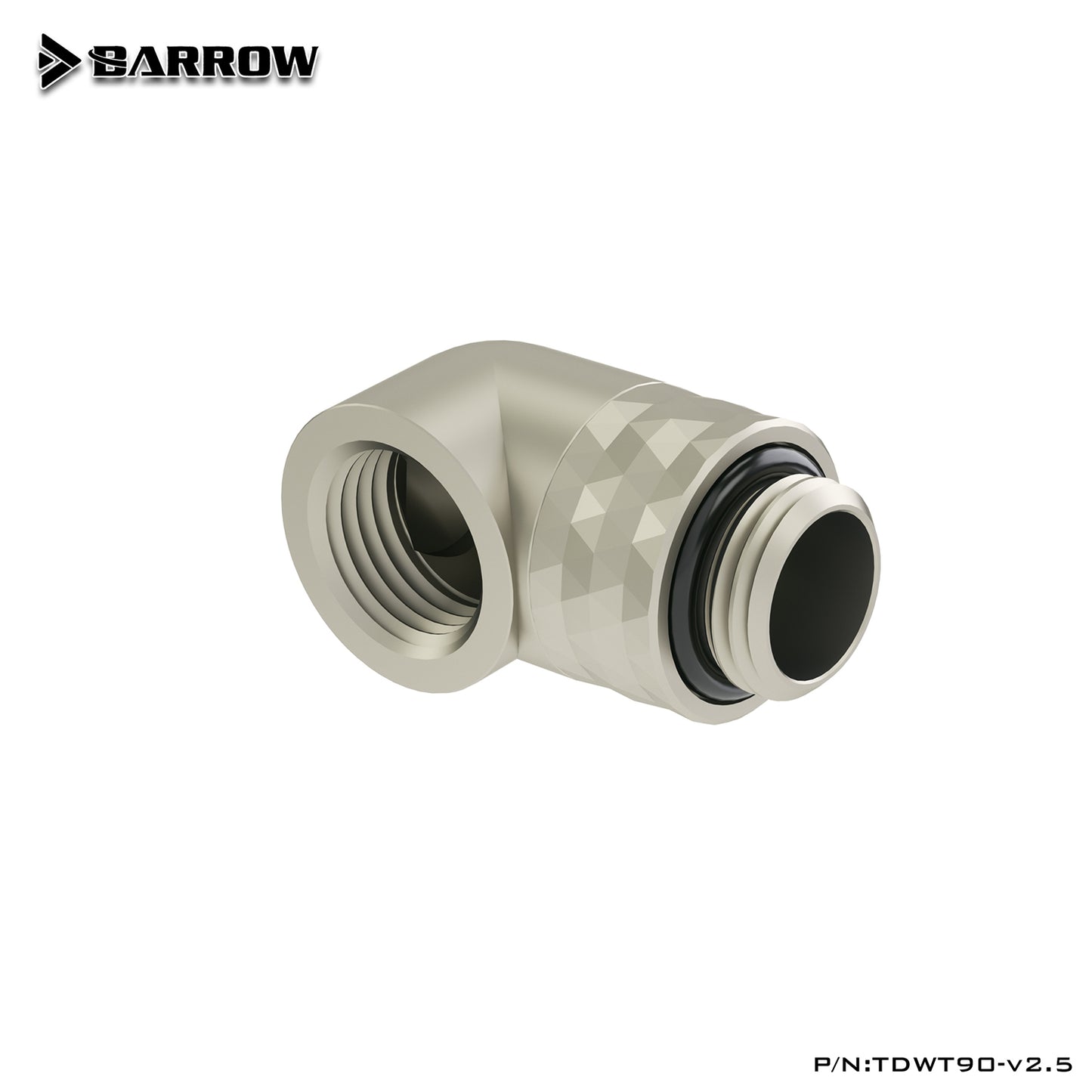 Barrow G1/4''Thread 90 Degree Male To Female Water Cooling Adaptors, Water Cooling Fitting, TDWT90-v2.5