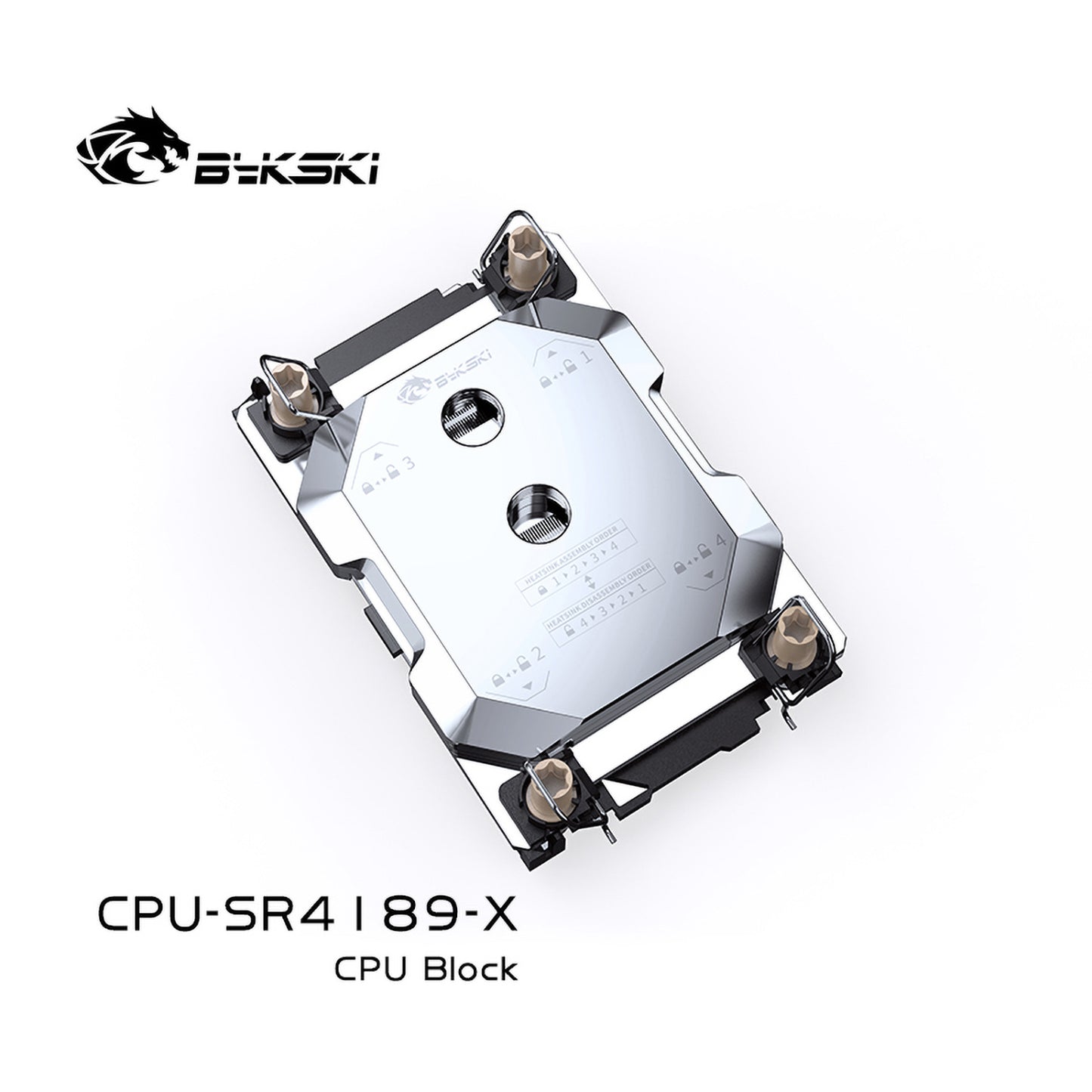 Bykski CPU block for Intel LGA4189 Server, AI Cloud Server, Water Cooling Cooler, CPU-SR4189-X
