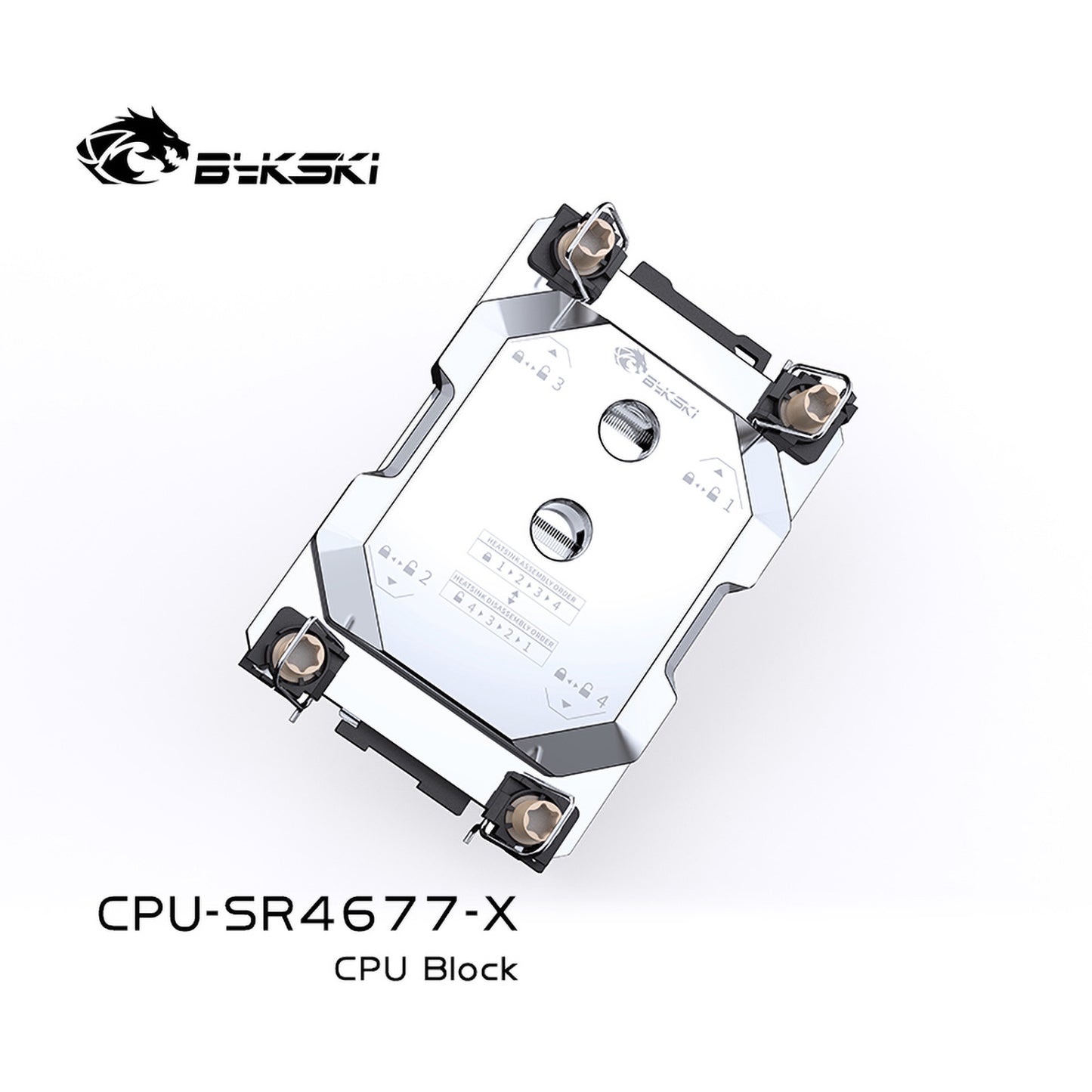 Bykski CPU block for Intel LGA4677 Server, AI Cloud Server, Water Cooling Cooler CPU-SR4677-X