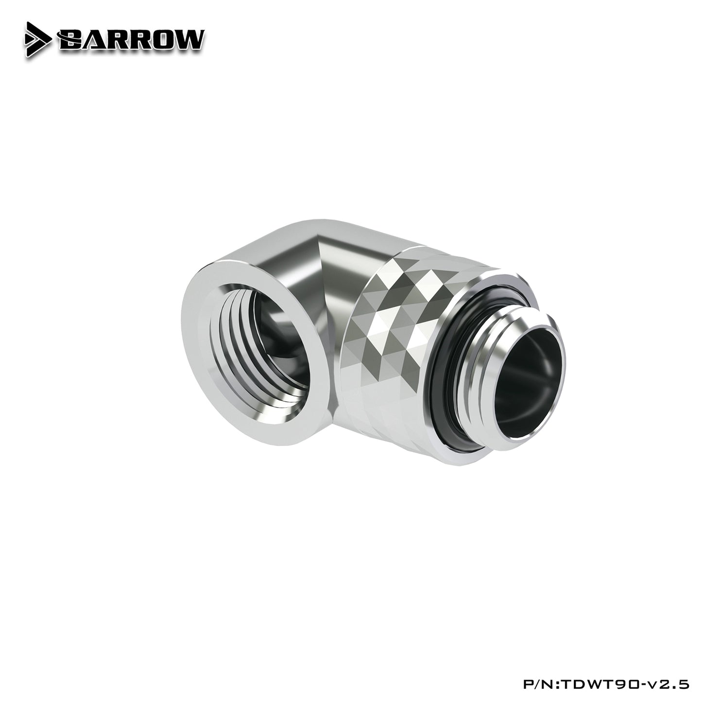 Barrow G1/4''Thread 90 Degree Male To Female Water Cooling Adaptors, Water Cooling Fitting, TDWT90-v2.5