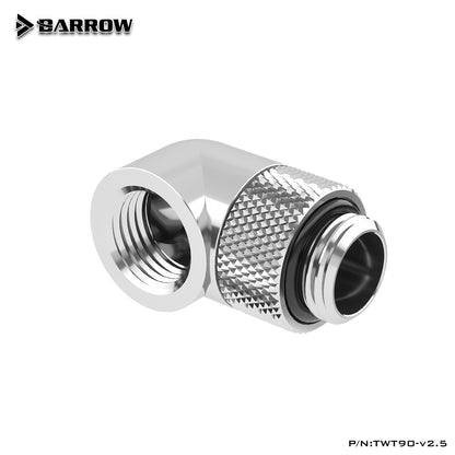 90 Degree 4Pcs Rotary Fitting Barrow G1/4" Rotatable 90° Adapter Cooling Equipment Adjust Connect Direction Computer Case Component