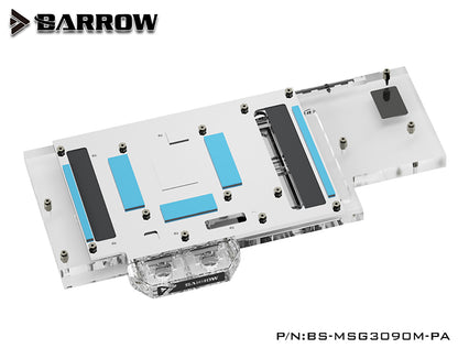 Barrow MSI 3080 3090 Block Active Backplate Block For MSI RTX 3090 3080 GAMING X TRIO Water Block | Water Cooling Block