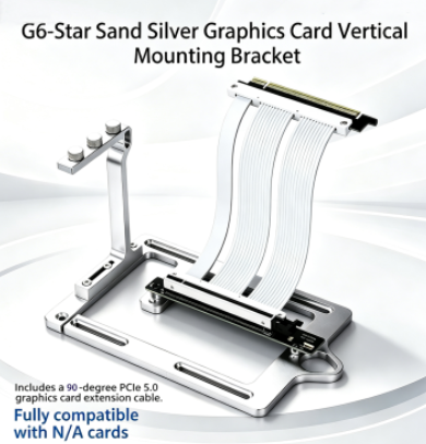 External GPU vertical mounting bracket, fully compatible with 5090 and 40 series graphics cards, PCIe 5.0 graphics card extension cable.